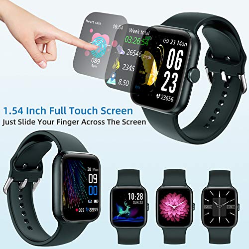 LIFEBEE Smartwatch, Reloj Inteligente Impermeable IP68 Pulsera Actividad Inteligente para Deporte Mujer Hombre Niños con Pulsómetro, Monitor de Sueño, Podómetro, Calorías para iOS y Android