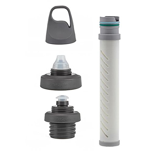 LifeStraw Kit adaptador universal para botellas de filtro de agua compatible con botellas selectas de Hydroflask, Camelbak, Kleen Kanteen, Nalgene y más, color blanco