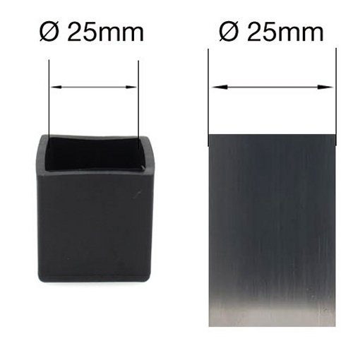 Lifeswonderful - Tapones Virolas Puntas De Goma Cuadradas - 25mm - Para Sillas Mesas De Muebles Lifeswonderful - Tapones Virolas Puntas De Goma Cuadradas - 25mm - Para Sillas Mesas De Muebles
