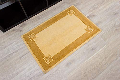 Lifetex.eu Teppiche Lalee Poshti Malaga - Alfombra (60 x 90 cm, poliacrílico, diseño moderno, color beige