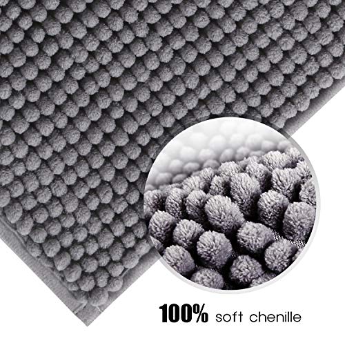 Lifewit Alfombra De Baño,Cocina,Mascota,Alfombrilla De Baño,Antideslizante,Multifuncional,Felpa Microfibra Chenille,Suave,Cómoda Y Súper Absorbente,80x50cm,Gris/Blanca Lifewit Alfombra De Baño,Cocina,Mascota,Alfombrilla De Baño,Antideslizante,Multifuncional,Felpa Microfibra Chenille,Suave,Cómoda Y Súper Absorbente,80x50cm,Gris/Blanca