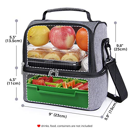 Lifewit Bolsa Térmica para Almuerzo con Doble Compartimentos Aislamiento,Multiuso Caja De Almuerzo para Hombres,Mujeres,Niños,Bebé,Bolso Térmico para Camping,Excursión,Playa Refrescos,7L, Gris Lifewit Bolsa Térmica para Almuerzo con Doble Compartimentos Aislamiento,Multiuso Caja De Almuerzo para Hombres,Mujeres,Niños,Bebé,Bolso Térmico para Camping,Excursión,Playa Refrescos,7L, Gris