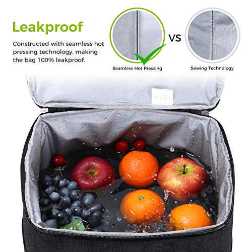 Lifewit Bolsa Térmica Porta Alimentos Bolsa de Compra Reutilizable Grande de Mochila Refrigeración Aislamiento Bolsa de Enfriamiento Grande con Correa, Negro Lifewit Bolsa Térmica Porta Alimentos Bolsa de Compra Reutilizable Grande de Mochila Refrigeración Aislamiento Bolsa de Enfriamiento Grande con Correa, Negro