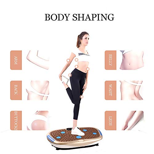 LIFF Plataforma vibratoria Fitness para Ejercicios 3 Modos automáticos para Perder Peso - Áreas de Ejercicio (Caminar/Trotar/Correr), con 99 Niveles de Entrenamiento vibratorio,9 Modos Deportivos