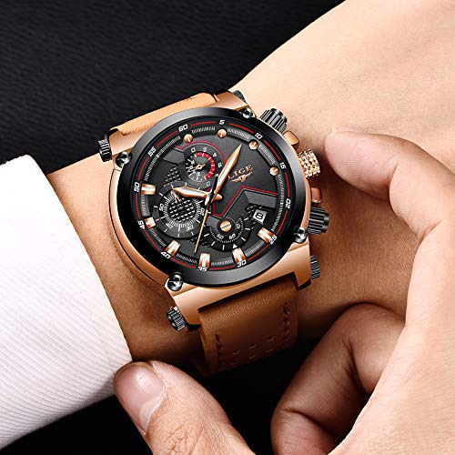 LIGE Relojes Hombre Militar Deportes Cronógrafo Hombre Lujo Negocio Analogicos Cuarzo Relojes