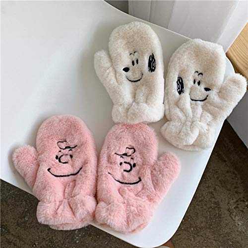 LIGEIAOGIAO Guantes de Felpa Guantes Invierno niña corazón Espesar cálido-Charlie Blanco_Talla única LIGEIAOGIAO Guantes de Felpa Guantes Invierno niña corazón Espesar cálido-Charlie Blanco_Talla única