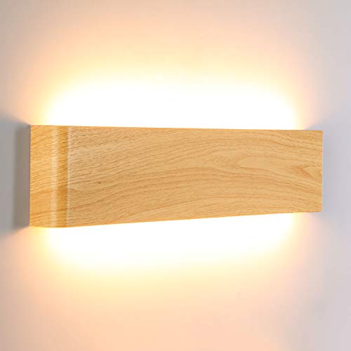 Lightess 18W 40CM Apliques de Pared LED Interior Lámpara de Pared Moderna Agradable Luz de Aluminio Iluminación para Salón, Dormitorio, Sala, Pasillo, Escalera, Blanco Cálido 2800K