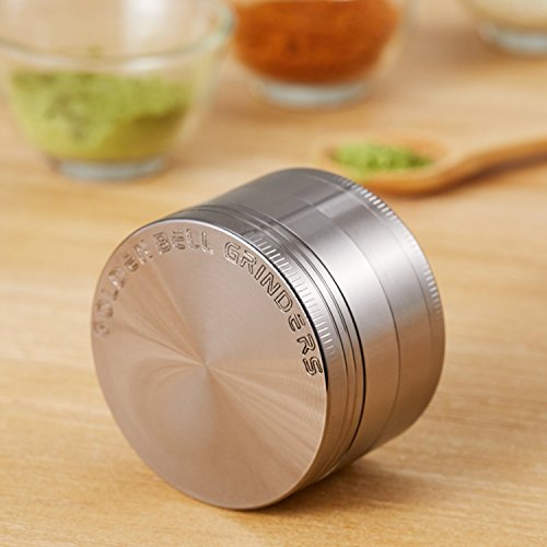 LIHAO 2" Grinder Metálico para Hierbas y Especias en Hogar(4 Piezas de 5cm)(Níquel Negro)