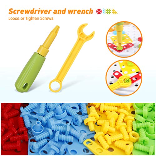 LIHAO 229 Piezas Juguetes Construcción Puzzles 3D Mosaicos para Niños Juguetes Montessori - Juguete de Tornillo Rompecabezas Infantiles, Pack Juego de Mosaicos Paquqte Maletero Portátil LIHAO 229 Piezas Juguetes Construcción Puzzles 3D Mosaicos para Niños Juguetes Montessori - Juguete de Tornillo Rompecabezas Infantiles, Pack Juego de Mosaicos Paquqte Maletero Portátil