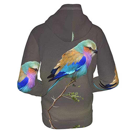 Lilac-Breasted Rollers Kids & Youth Full-Zip Fleece Hoodie Boys Casual Hooded Sweatshirt Jacket Pockets