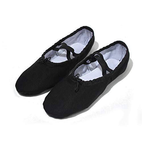 Lily's Locker- Zapatillas de Ballet clásico de Suela Partida Zapatillas Media Punta de Ballet Danza para Niña y Adultos(35, Negro)