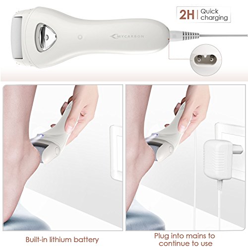 Lima elétrica pies MYCARBON Pedicura Profesional Lima Durezas Pies Recargable Aparato de Pedicura eléctrico Eliminar las Durezas y las Callosidades Cuidado Pies con Recambios (Blanco) Lima elétrica pies MYCARBON Pedicura Profesional Lima Durezas Pies Recargable Aparato de Pedicura eléctrico Eliminar las Durezas y las Callosidades Cuidado Pies con Recambios (Blanco)