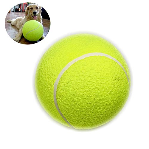 Limeow Pelota de Tenis Gigante Pet Ball Pelota de Tenis Pelota de Tenis Caucho Natural Hinchable Pelota de Tenis Pelota de Tenis para Mascota 24cm para Entrenar Cachorro Juguete Deportes