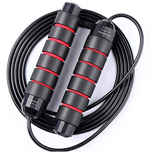 Limeow Salto a la comba para Cardio rápido Cuerda Saltar Skipping Rope Ajustable Velocidad Skipping Ajustable Cuerda Negro Comba Entrenamiento Deporte para Entrenamiento Deporte Acondicionamiento