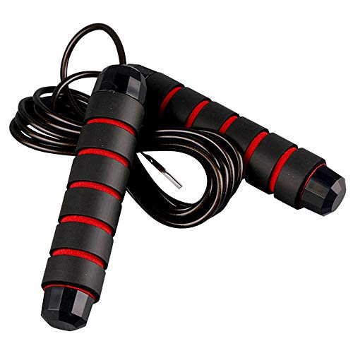 Limeow Salto a la comba para Cardio rápido Cuerda Saltar Skipping Rope Ajustable Velocidad Skipping Ajustable Cuerda Negro Comba Entrenamiento Deporte para Entrenamiento Deporte Acondicionamiento