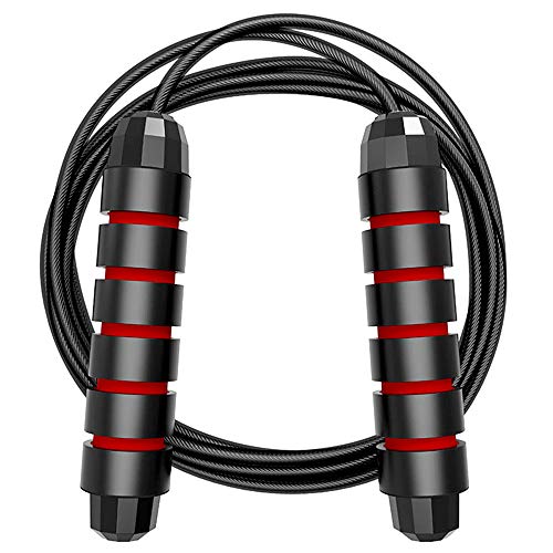 Limeow Salto a la comba para Cardio rápido Cuerda Saltar Skipping Rope Ajustable Velocidad Skipping Ajustable Cuerda Negro Comba Entrenamiento Deporte para Entrenamiento Deporte Acondicionamiento