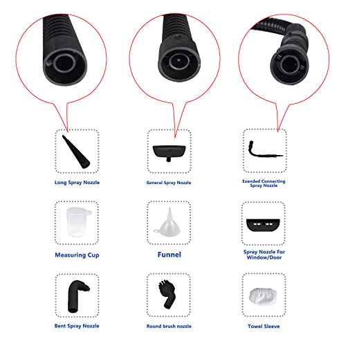 Limpiador De Vapor De Mano, Limpiador De Vapores Portátil De Usos Múltiples con 9 Accesorios para Quitar Manchas, Alfombras, Cortinas, Asientos de Auto, Cocina, Piso, Baño Limpiador De Vapor De Mano, Limpiador De Vapores Portátil De Usos Múltiples con 9 Accesorios para Quitar Manchas, Alfombras, Cortinas, Asientos de Auto, Cocina, Piso, Baño