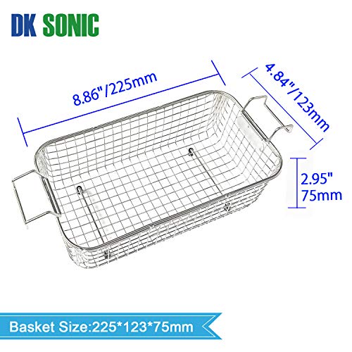 Limpiador Ultrasónico Profesional DK SONIC Limpiador Ultrasonidos de Acero Inoxidable 3L con Calentador para Partes de Pistola de Carburador Relojes de Latón Joyas Dentales Monedas de Metal