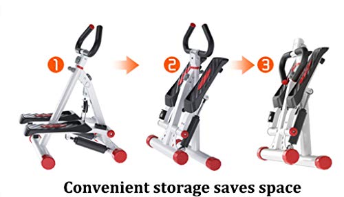 LIMUZI Inicio Plegable aeróbico Paso a Paso multifunción pérdida de Cintura Fina de Tubo de Estufa de Fitness Paso a Paso Silencio máquina de Pesas Ajustable Máquinas de Ejercicios de Entrenamiento