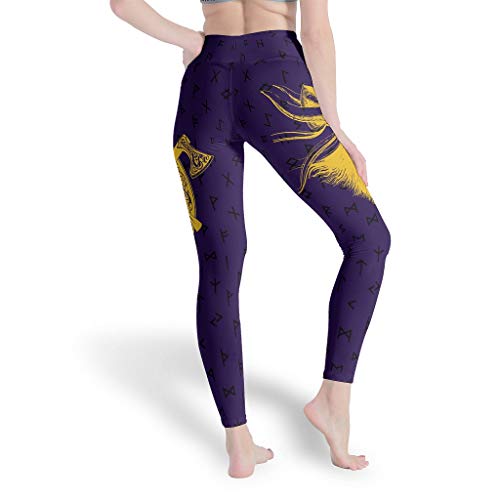 Lind88 Leggings de moda para mujer, con logo de Vikings Leggings Depot Joggers - Leggings para mujer Deporte Gimnasio En Liquidación Blanco 3XL