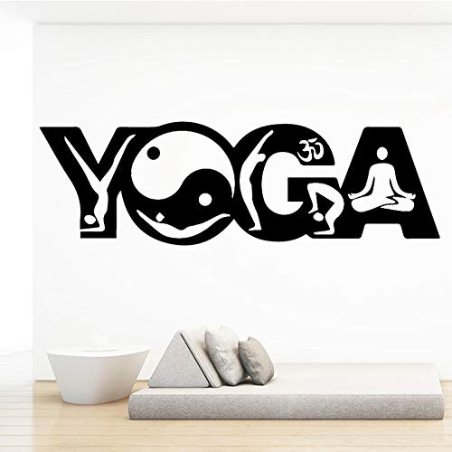 Lindo yoga impermeable pegatinas de pared arte de la pared decoración para niños sala de estar decoración para el hogar decoración del partido del hogar wallpaper 20 * 67 cm