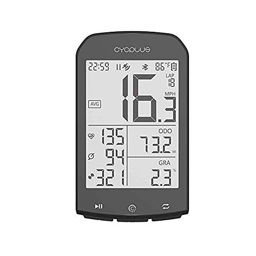 Linghuang GPS Bicicleta Ciclocomputadores Impermeable Bicicleta Velocímetro Odómetro Ant + Velocímetro inalámbrico Bluetooth Compatible con la aplicación Pantalla LCD de 2.9 Pulgadas con luz de Fondo