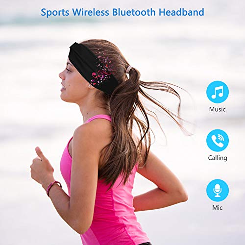 Linkax Auriculares para Dormir,Bluetooth V5.0 Deportes Diadema,Deportiva Banda Auriculares con Ultrafinos HD Estéreo Altavoces,Perfectos para Deportes, Dormir de Lado, Viajes Aéreos y Relajación