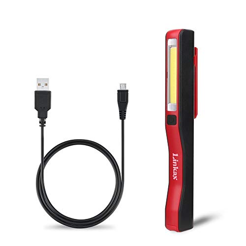 Linkax Linterna de trabajo LED recargable 2 en 1 Luz de trabajo recargable COB Linterna trabajo lámpara de inspección con clip magnético Linkax Linterna de trabajo LED recargable 2 en 1 Luz de trabajo recargable COB Linterna trabajo lámpara de inspección con clip magnético