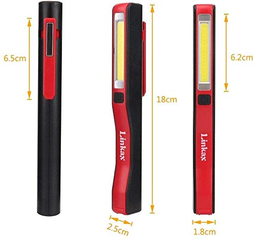 Linkax Linterna de trabajo LED recargable 2 en 1 Luz de trabajo recargable COB Linterna trabajo lámpara de inspección con clip magnético Linkax Linterna de trabajo LED recargable 2 en 1 Luz de trabajo recargable COB Linterna trabajo lámpara de inspección con clip magnético