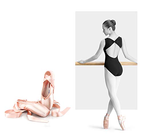 LINNUO Pointe Zapatos de Ballet Pointe Ballet Zapatillas de Ballet de Danza Baile con Cintas LINNUO Pointe Zapatos de Ballet Pointe Ballet Zapatillas de Ballet de Danza Baile con Cintas