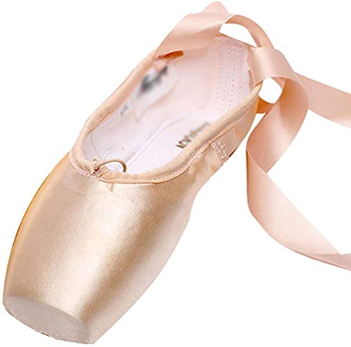 LINNUO Pointe Zapatos de Ballet Pointe Ballet Zapatillas de Ballet de Danza Baile con Cintas LINNUO Pointe Zapatos de Ballet Pointe Ballet Zapatillas de Ballet de Danza Baile con Cintas