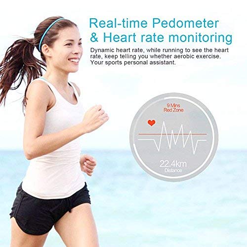 Lintelek Fitness Tracker, Pulsera de Actividad Personalizada Color con Monitor de Ritmo Cardíaco, 14 Modos de Deporte Smart Relojes Bluetooth Podómetro para Hombre, Mujer y Niños
