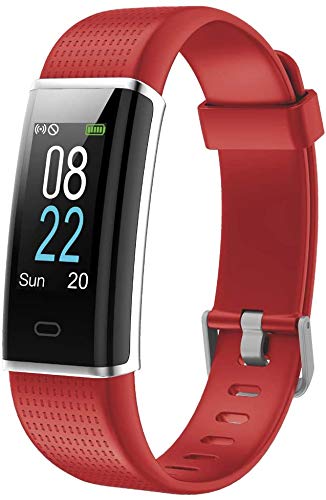 Lintelek Fitness Tracker, Pulsera de Actividad Personalizada Color con Monitor de Ritmo Cardíaco, 14 Modos de Deporte Smart Relojes Bluetooth Podómetro para Hombre, Mujer y Niños