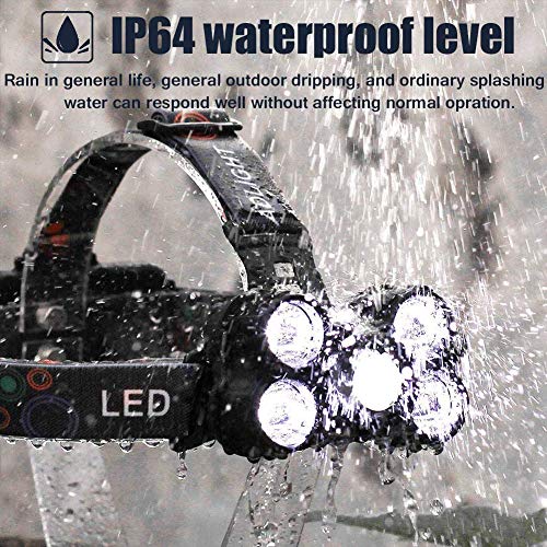 Linterna frontal LED Recargable de Trabajo, 8000 Lúmenes, 4 Modos de Luz con Flash, Zoom in/out, Ligera Elástica, Impermeable para Ciclismo, Correr, Deportes Nocturnos... Linterna frontal LED Recargable de Trabajo, 8000 Lúmenes, 4 Modos de Luz con Flash, Zoom in/out, Ligera Elástica, Impermeable para Ciclismo, Correr, Deportes Nocturnos...