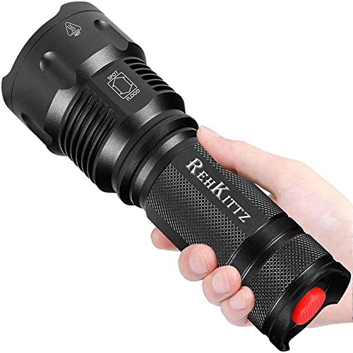 Linterna LED Alta Potencia Militar T6 de Enfoque Ajustable Impermeable de Táctica Antorcha Luz para Ciclismo Montañismo Camping Senderismo Emergencia Portátil Linternas