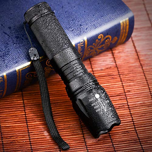 Linterna LED,Linterna Táctica Alta Potencia Recargable 2000 Lumens Flashlight de 5 Modos para Ciclismo Camping Montañismo incluida un solo 18650 USB Carga Recargable (incluido) Linterna LED,Linterna Táctica Alta Potencia Recargable 2000 Lumens Flashlight de 5 Modos para Ciclismo Camping Montañismo incluida un solo 18650 USB Carga Recargable (incluido)