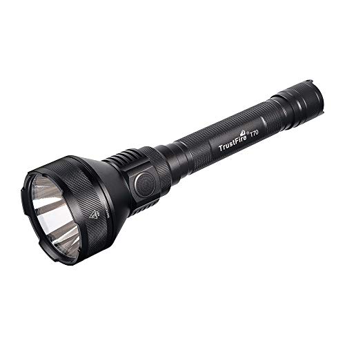 Linterna TrustFire T70 de 2300 lúmenes LED CREE XHP-35HI, IPX8 255g, 1000 metros (1 km de alcance) 1 o 3 modos de uso, Linterna profesional largo alcance pesca, caza, camping (C - Kit 3 completo)