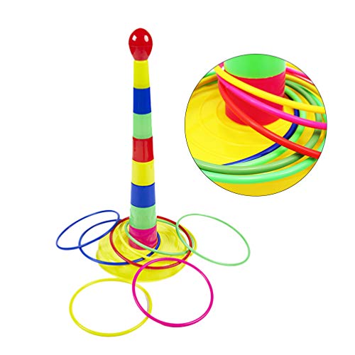 LIOOBO 1 Juego de Lanzamiento de Anillo Juego de Padres e Hijos Creativo Altura Ajustable Juguetes Accesorios de Juego lanzando Anillos para Jugar al Aire Libre LIOOBO 1 Juego de Lanzamiento de Anillo Juego de Padres e Hijos Creativo Altura Ajustable Juguetes Accesorios de Juego lanzando Anillos para Jugar al Aire Libre