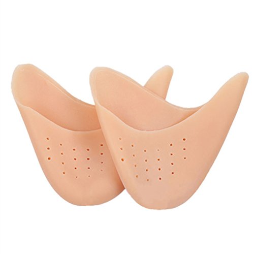 LIOOBO 1 par de almohadillas para los dedos de gel de silicona blanda zapatillas de punta para ballet zapatillas de baile para tacones de bailarina de ballet (color de piel)