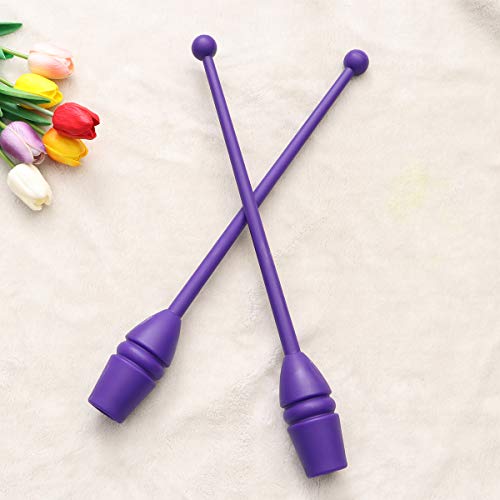LIOOBO 1 par de Gimnasia rítmica Sticks Fun Sticks Equipo de Ejercicios para niños Adultos Gimnasia Baile Deportes (púrpura) LIOOBO 1 par de Gimnasia rítmica Sticks Fun Sticks Equipo de Ejercicios para niños Adultos Gimnasia Baile Deportes (púrpura)