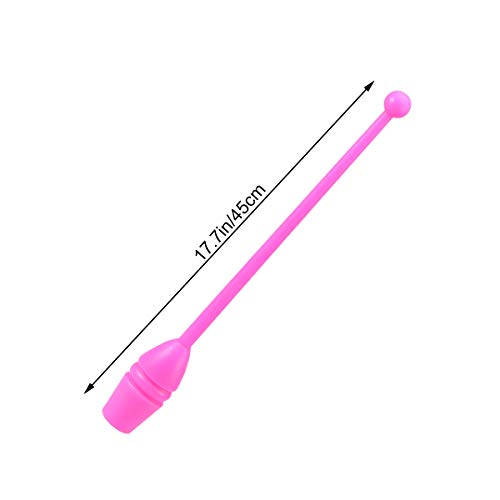 LIOOBO 1 par de Gimnasia rítmica Sticks Fun Sticks Equipo de Ejercicios para niños Adultos Gimnasia Baile Deportes (Rosa)