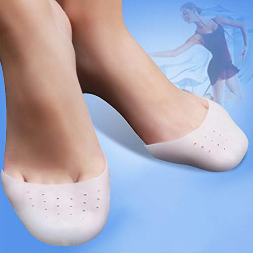 LIOOBO 2 Pares de Almohadillas Protectoras de Puntera de Gel de Sílice Duraderas y Cómodas Almohadillas Protectoras de Punta de Ballet de Punta Suave con Agujeros (Color de Piel y Blanco) LIOOBO 2 Pares de Almohadillas Protectoras de Puntera de Gel de Sílice Duraderas y Cómodas Almohadillas Protectoras de Punta de Ballet de Punta Suave con Agujeros (Color de Piel y Blanco)