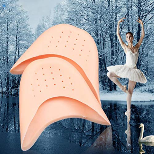 LIOOBO 2 Pares de Gel de sílice Duradero y cómodo Protector Suave de la Punta del Dedo del pie Puntas de Ballet Protectoras con Agujeros (Color de la Piel) LIOOBO 2 Pares de Gel de sílice Duradero y cómodo Protector Suave de la Punta del Dedo del pie Puntas de Ballet Protectoras con Agujeros (Color de la Piel)