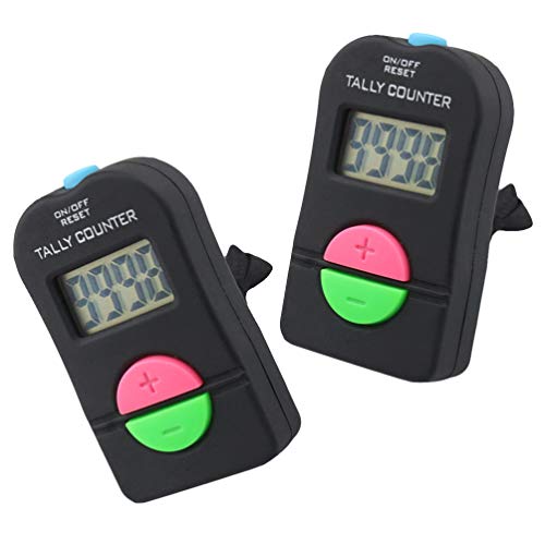 LIOOBO 2 Piezas Contador Digital Led Contador de Mano Electrónico Contador de Clics Contador de Vueltas Números Clicker para Industria Educativa con Sonido LIOOBO 2 Piezas Contador Digital Led Contador de Mano Electrónico Contador de Clics Contador de Vueltas Números Clicker para Industria Educativa con Sonido