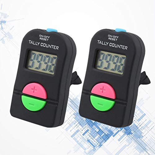 LIOOBO 2 Piezas Contador Digital Led Contador de Mano Electrónico Contador de Clics Contador de Vueltas Números Clicker para Industria Educativa con Sonido LIOOBO 2 Piezas Contador Digital Led Contador de Mano Electrónico Contador de Clics Contador de Vueltas Números Clicker para Industria Educativa con Sonido