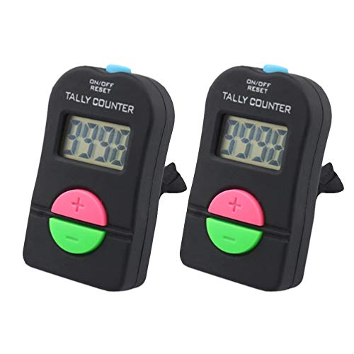 LIOOBO 2 Piezas Contador Digital Led Contador de Mano Electrónico Contador de Clics Contador de Vueltas Números Clicker para Industria Educativa con Sonido LIOOBO 2 Piezas Contador Digital Led Contador de Mano Electrónico Contador de Clics Contador de Vueltas Números Clicker para Industria Educativa con Sonido