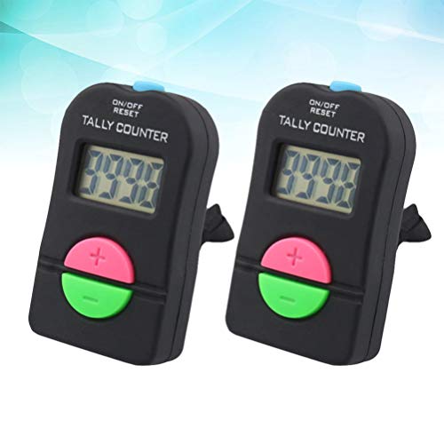LIOOBO 2 Piezas Contador Digital Led Contador de Mano Electrónico Contador de Clics Contador de Vueltas Números Clicker para Industria Educativa con Sonido LIOOBO 2 Piezas Contador Digital Led Contador de Mano Electrónico Contador de Clics Contador de Vueltas Números Clicker para Industria Educativa con Sonido