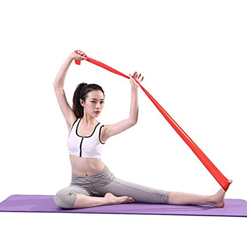 LIOOBO 3pcs Bandas de Resistencia Deportiva Ejercicio elástico Bandas de Entrenamiento de Fuerza para Yoga Fisioterapia Fitness Culturismo (Rojo, Azul y Amarillo)