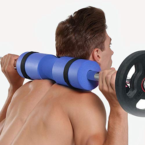 LIOOBO Almohadilla para Barra de Pesas Squats Lunges Hip thrusts protección de Hombros Cuello y Espalda en Sentadillas (Azul)