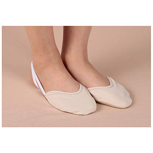 LIOOBO Zapatillas de Baile Ballet Danza Baile Calcetines Antideslizantes para Yoga Suelo para competición de Gimnasia rítmica（Beige tamaño S